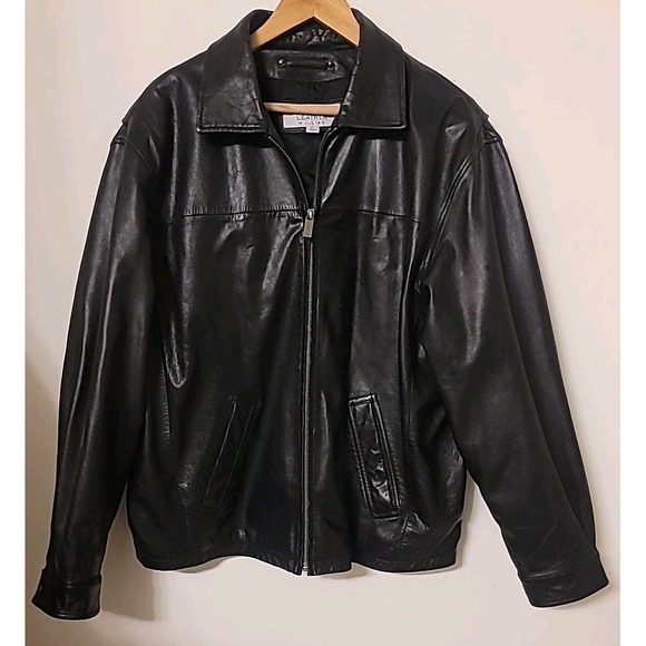 Wilson Jackets & Blazers - Wilsons Leather M.Julian Men's Black Leather Jacket Size Large Full Zip‎ Soft